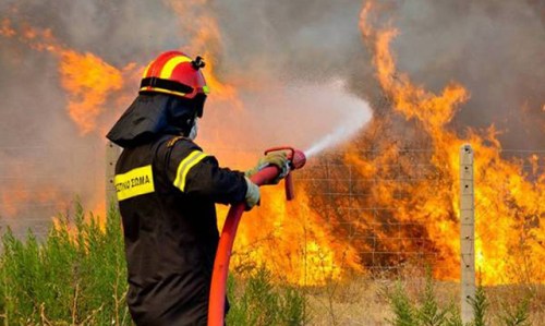 Απειλήθηκαν σπίτια από φωτιά στα Δενδρά Μιδέας