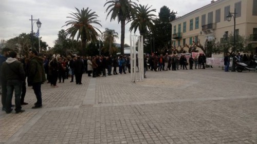 Συλλαλητήριο στο Ναύπλιο την τελευταία μέρα του Μάρτη