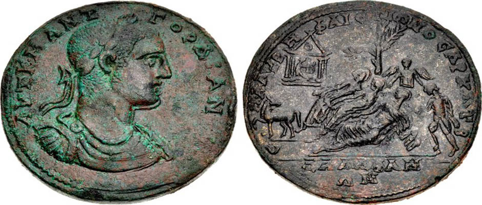 Περσέας και Γοργόνες σε ρωμαϊκό μετάλλειο