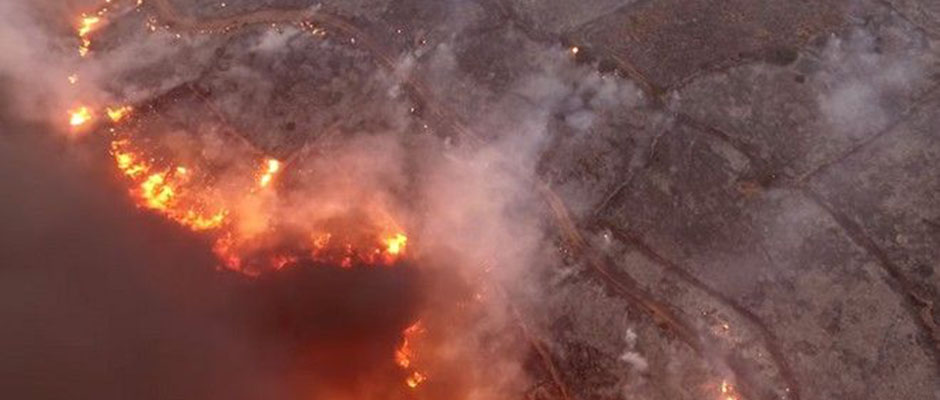 Η φωτιά στα Κύθηρα από drone