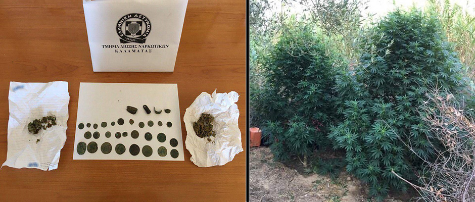 Συνελήφθη 35χρονος για ναρκωτικά και κατοχή αρχαίων αντικειμένων στη Μεσσηνία