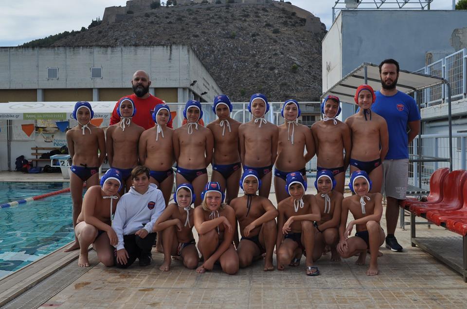 Με πρώτια για τους μίνι παίδες του Ναυτικού Ομίλου Ναυπλίου ολοκληρώθηκε το 1o Παλαμήδειο Τουρνουά Υδατοσφαίρισης