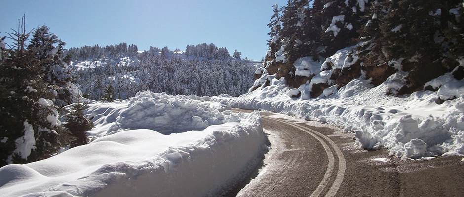 Δρόμος χιόνια