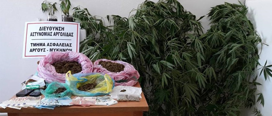 Συνελήφθησαν δύο άτομα για ναρκωτικά στην Αργολίδα