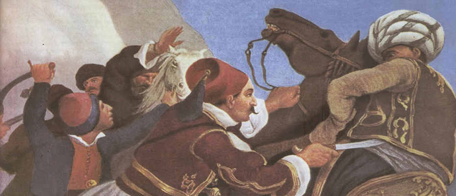 Η ζωγραφιά του φον Ες με τον Νικηταρά στα Δερβενάκια