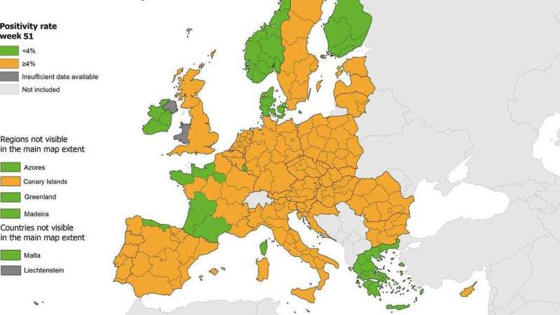 Πανευρωπαϊκός Χάρτης Μεταδοτικότητας Κορωνοϊού
